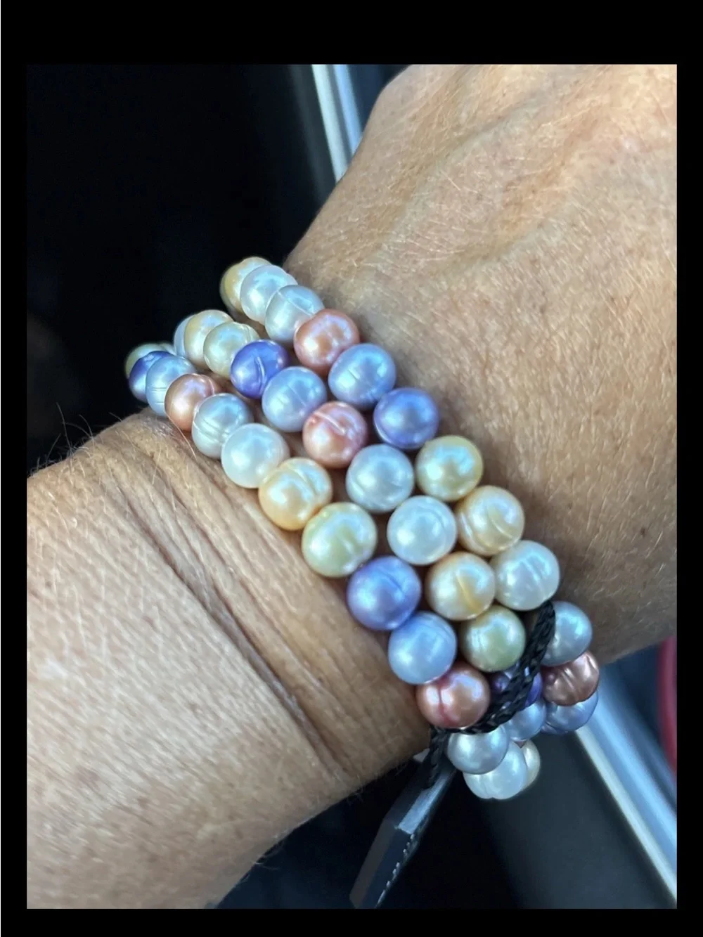 HONORA Pastel Multi-Color Pearl Stretch Bracelet Set